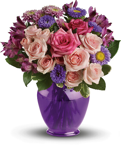 Purple Medley Bouquet with Roses